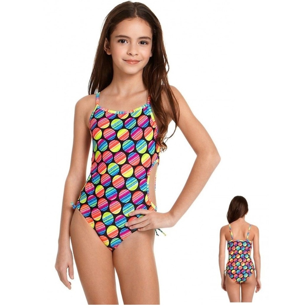 Angel Beach Girls Swimsuit Dot size 4 NEW